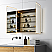 LV 36"x32" Rectangular Surface-Mount/Recessed LED Lighted Bathroom Black Aluminum Mirror Medicine Cabinet