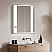 LV 36"x32" Recessed LED Lighted Bathroom Black Aluminum Mirror Medicine Cabinet