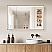  LV 48"x32" Recessed LED Lighted Bathroom Black Aluminum Mirror Medicine Cabinet