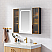  LV 35.4 in. W x 29.5 in. H Rectangular Medicine Cabinet with Aluminum Frameless LED Mirror