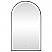  LV 24 in. W x 40 in. H Arch Aluminum Framed LED Wall Mount Bathroom Vanity Mirror in Brushed Black