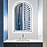  LV 24 in. W x 40 in. H Arch Aluminum Framed LED Wall Mount Bathroom Vanity Mirror in Brushed Black