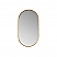 LV 20 in. W x 36 in. H Oval Metal Wall Mirror in Brushed Gold