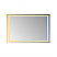 LV 48" Rectangular Aluminum Framed LED Wall Mount Bathroom Vanity Mirror in Gold