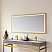 LV 72" Rectangular Aluminum Framed LED Wall Mount Bathroom Vanity Mirror in Gold