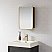 LV 16 in. W x 24 in. H Rectangular Aluminum Framed Medicine Cabinet in Brushed Gold