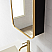 LV 16 in. W x 24 in. H Rectangular Aluminum Framed Medicine Cabinet in Brushed Gold