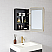 LV 16 in. W x 24 in. H Rectangular Aluminum Framed Medicine Cabinet in Brushed Gold