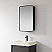 LV 20 in. W x 32 in. H Rectangular Aluminum Framed Medicine Cabinet in Brushed Black