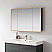 LV 48 in. W x 32 in. H Rectangular Aluminum Framed Medicine Cabinet in Brushed Gold