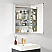 LV 20 in. W x 32 in. H Rectangular Medicine Cabinet with Aluminum Frameless LED Mirror
