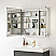 LV 36 in. W x 32 in. H Rectangular Medicine Cabinet with Aluminum Frameless LED Mirror