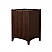 24 Inch Single Bathroom Vanity in Dark Walnut, Brushed Gold Trim with Countertop Options