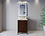 24 Inch Single Bathroom Vanity in Dark Walnut, Brushed Gold Trim with Countertop Options