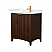 30 Inch Single Bathroom Vanity in Dark Walnut, Brushed Gold Trim with Countertop Options