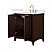 30 Inch Single Bathroom Vanity in Dark Walnut, Brushed Gold Trim with Countertop Options