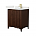 30 Inch Single Bathroom Vanity in Dark Walnut, Brushed Gold Trim with Countertop Options