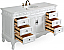  Adelina 56" Antique White Traditional Style Single Sink Beckham Bathroom Vanity