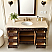 Adelina 56" Traditional Style Cherry Brown Bathroom Sink Vanity with Cream top, Backsplash Option and Mirror Options