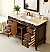 Adelina 56" Traditional Style Cherry Brown Bathroom Sink Vanity with Cream top, Backsplash Option and Mirror Options