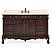 Adelina 56" Traditional Style Cherry Brown Bathroom Sink Vanity with Cream top, Backsplash Option and Mirror Options
