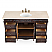 Adelina 56" Traditional Style Cherry Brown Bathroom Sink Vanity with Cream top, Backsplash Option and Mirror Options