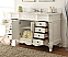 Adelina 56" Morton Antique Style White Single Sink Bathroom Vanity with Quartz top, Backsplash and Mirror Option