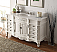 Adelina 56" Morton Antique Style White Single Sink Bathroom Vanity with Quartz top, Backsplash and Mirror Option