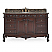 Adelina 56" Traditional Style Cherry Brown Beckham Bathroom Sink Vanity with Baltic Brown Top, with Backsplash and Mirror Option