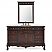 Adelina 56" Traditional Style Cherry Brown Beckham Bathroom Sink Vanity with Baltic Brown Top, with Backsplash and Mirror Option