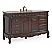 Adelina 56" Traditional Style Cherry Brown Beckham Bathroom Sink Vanity with Baltic Brown Top, with Backsplash and Mirror Option