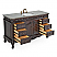Adelina 56" Traditional Style Cherry Brown Beckham Bathroom Sink Vanity with Baltic Brown Top, with Backsplash and Mirror Option