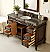Adelina 56" Traditional Style Cherry Brown Beckham Bathroom Sink Vanity with Baltic Brown Top, with Backsplash and Mirror Option