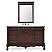 Adelina 56" Traditional Style Cherry Brown Beckham Bathroom Sink Vanity with White Top
