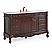 Adelina 56" Traditional Style Cherry Brown Beckham Bathroom Sink Vanity with White Top