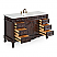 Adelina 56" Traditional Style Cherry Brown Beckham Bathroom Sink Vanity with White Top
