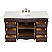 Adelina 56" Traditional Style Cherry Brown Beckham Bathroom Sink Vanity with White Top