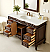 Adelina 56" Traditional Style Cherry Brown Beckham Bathroom Sink Vanity with White Top