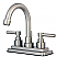  Double Handle 4" Centerset Bathroom Faucet with Brass Pop-Up, Oil Rubbed Bronze with 3 Finish Options
