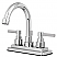  Double Handle 4" Centerset Bathroom Faucet with Brass Pop-Up, Oil Rubbed Bronze with 3 Finish Options