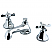 Widespread Bathroom Faucet with Brass Pop-Up, Polished Chrome with 8 Finish Options