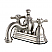  Double-Handle 4" Centerset Bathroom Faucet with Brass Pop-Up, Brushed Nickel with 3 Finish Options