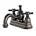  Double-Handle 4" Centerset Bathroom Faucet with Brass Pop-Up, Brushed Nickel with 3 Finish Options