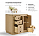 36" Bath Vanity Set in American Oak Finish with Alpine White Quartz Top