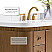 42" Bath Vanity Set in Chestnut Oak Finish with Alpine White Quartz Top