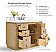 42" Bath Vanity Set in American Oak Finish with Alpine White Quartz Top