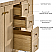 60" Bath Vanity Set in American Oak Finish with Alpine White Quartz Top