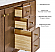 60" Bath Vanity Set in Chestnut Oak Finish with Alpine White Quartz Top