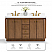  72" Bath Vanity Set in Chestnut Oak Finish with Alpine White Quartz Top