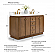  72" Bath Vanity Set in Chestnut Oak Finish with Alpine White Quartz Top